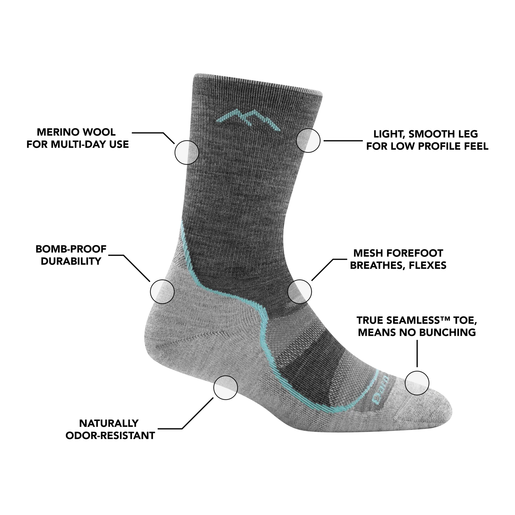 Women's Light Hiker Micro Crew Lightweight Hiking Socks | 1967