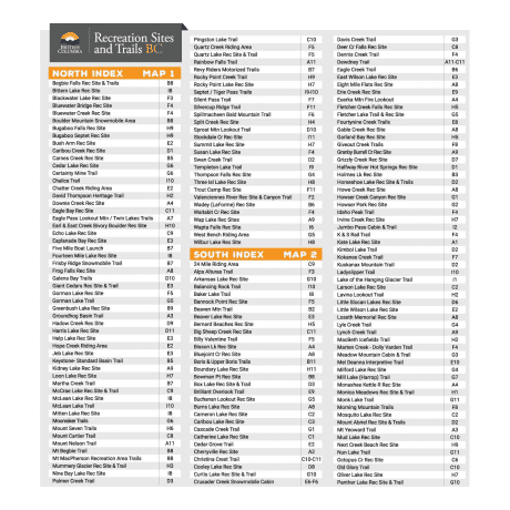 West Kootenay Recreation Map 3rd Edition