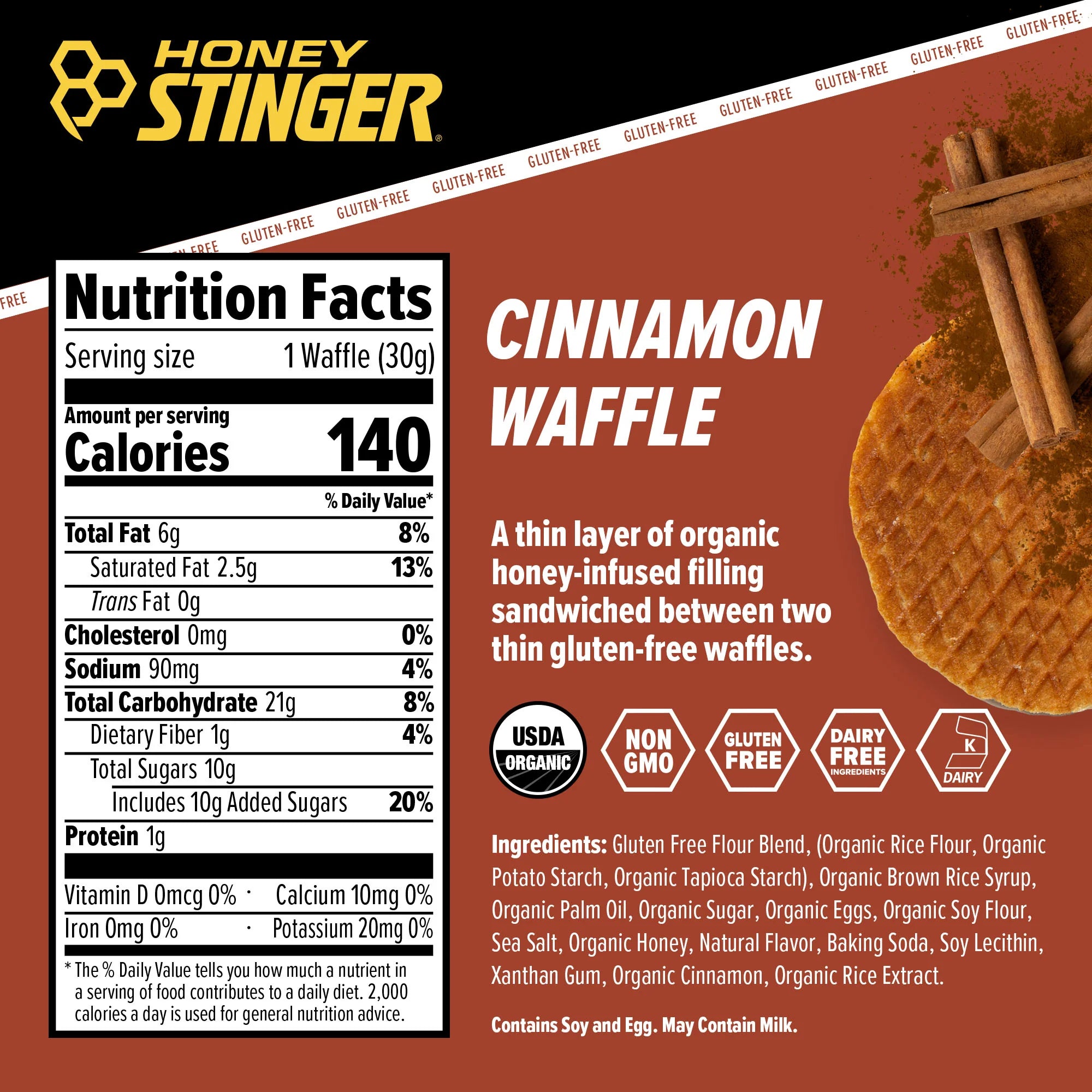 Waffle - Cinnamon | Gluten-Free