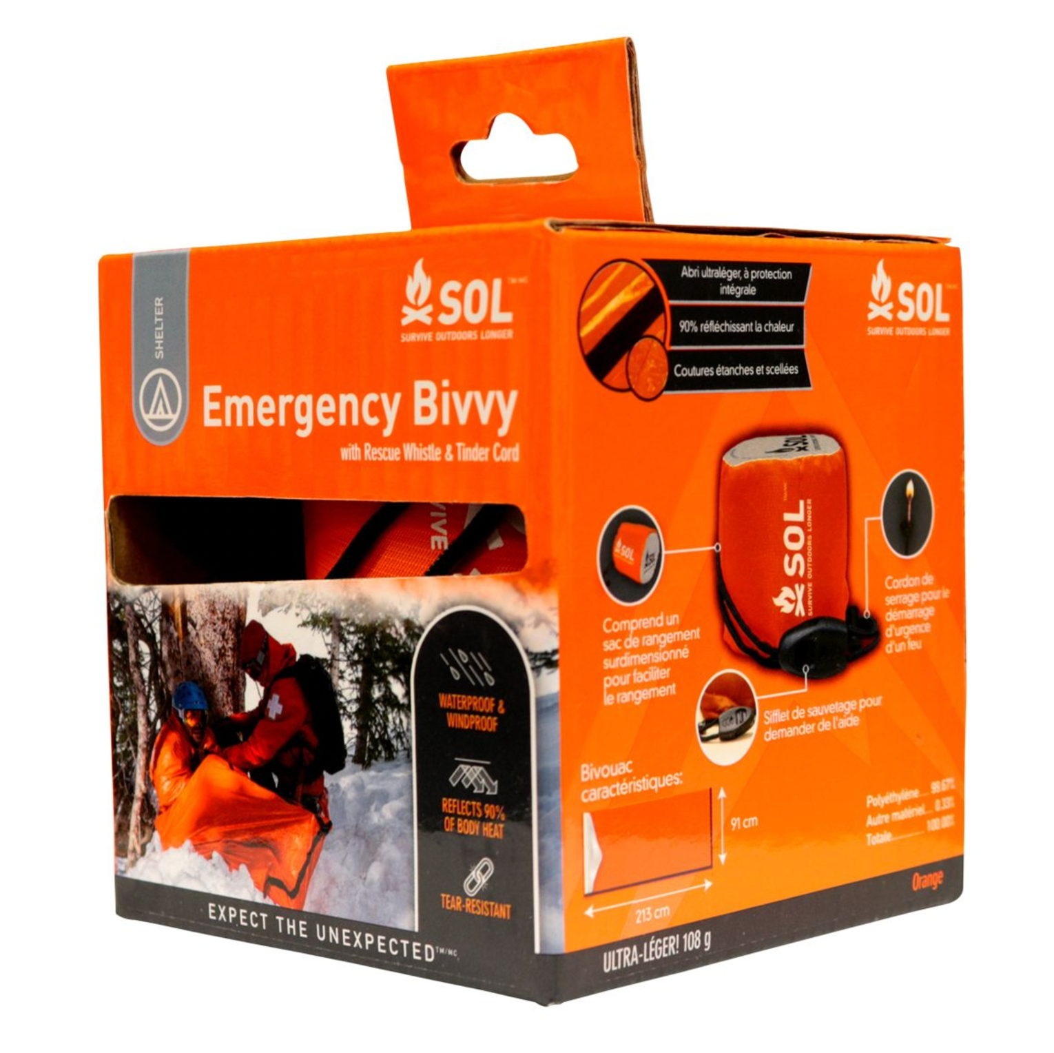 Emergency Bivvy with Whistle and Tinder Cord
