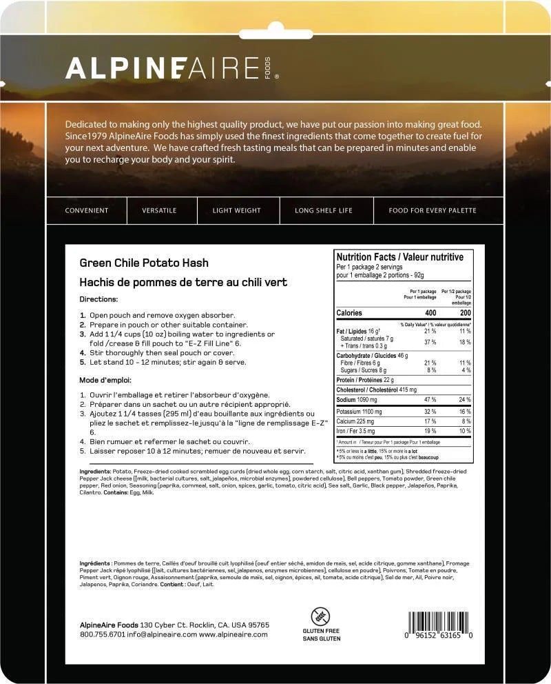 Green Chile Potato Hash