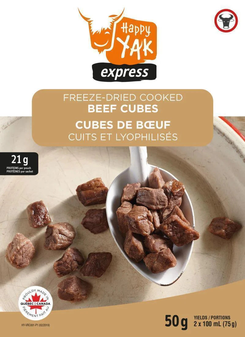 Freeze-Dried Cooked Beef Cubes